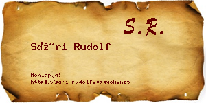 Sári Rudolf névjegykártya